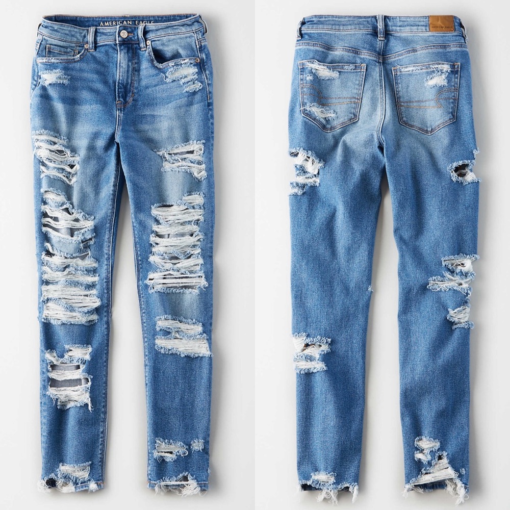 American Eagle Stretch Mom Jeans, 00 Short